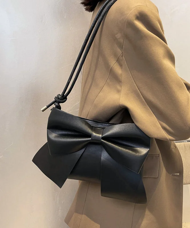 Brown faux leather crossbody bag with original design