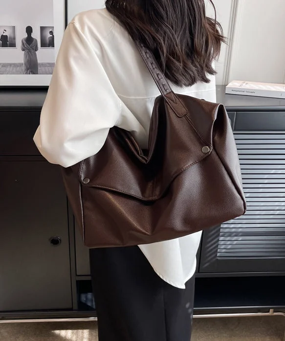 New multifunctional crossbody bag in coffee color, large capacity