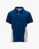 Men's polo shirt with short sleeves and printed collar