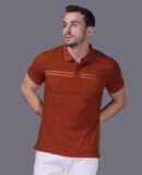 Café men's polo shirt with short sleeves and collar