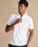Men's short sleeve zip polo shirt