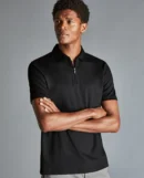 Men's short sleeve zip polo shirt