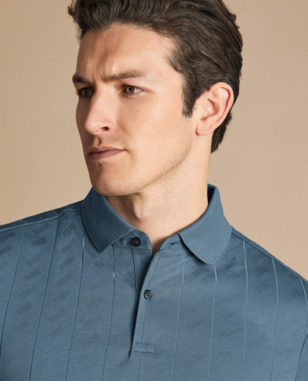 Men's short sleeve polo shirt with cool fabric - Image 3