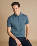 Men's short sleeve polo shirt with cool fabric